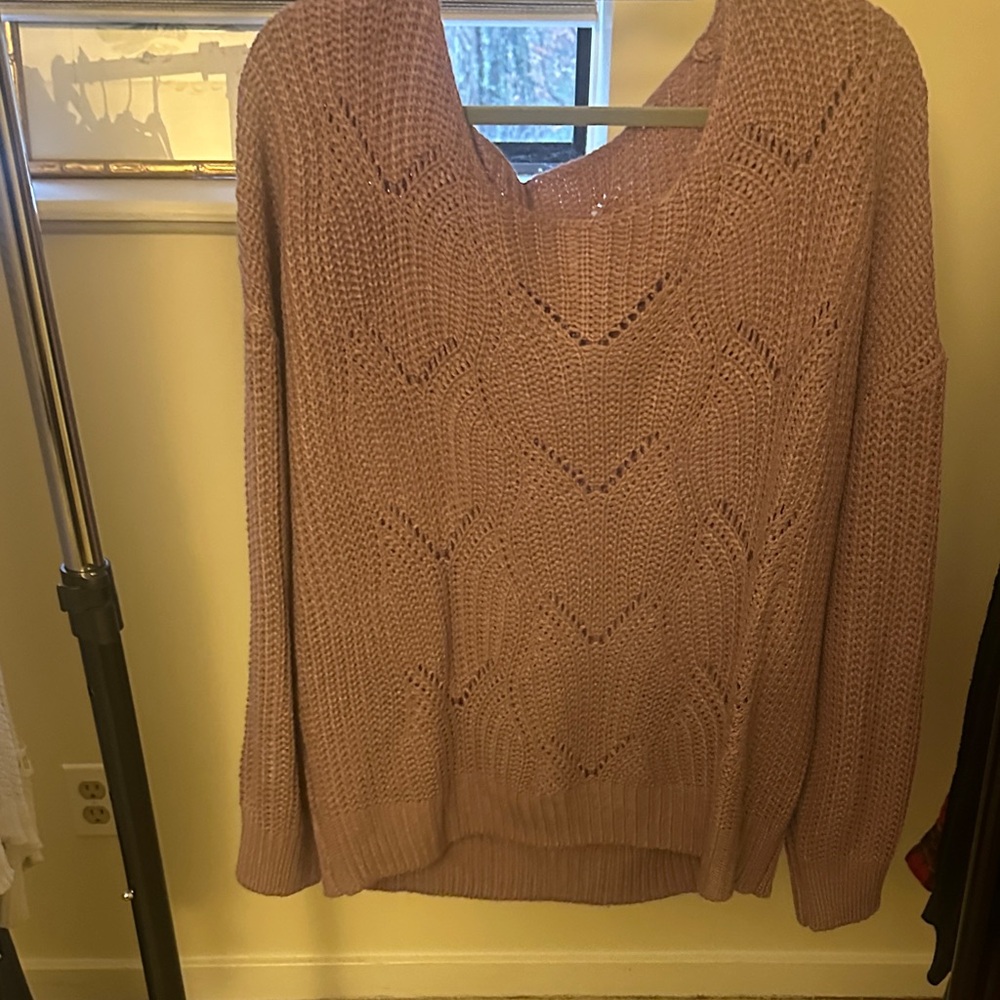 Source Unknown V-Neck Sweater - Mauve